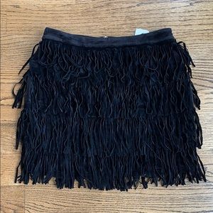 NWT, Forever 21 Suede Fringe Skirt